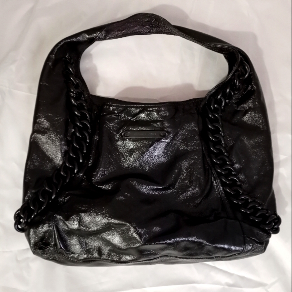 Michael Kors Patent Leather Hobo Luxery ID chain